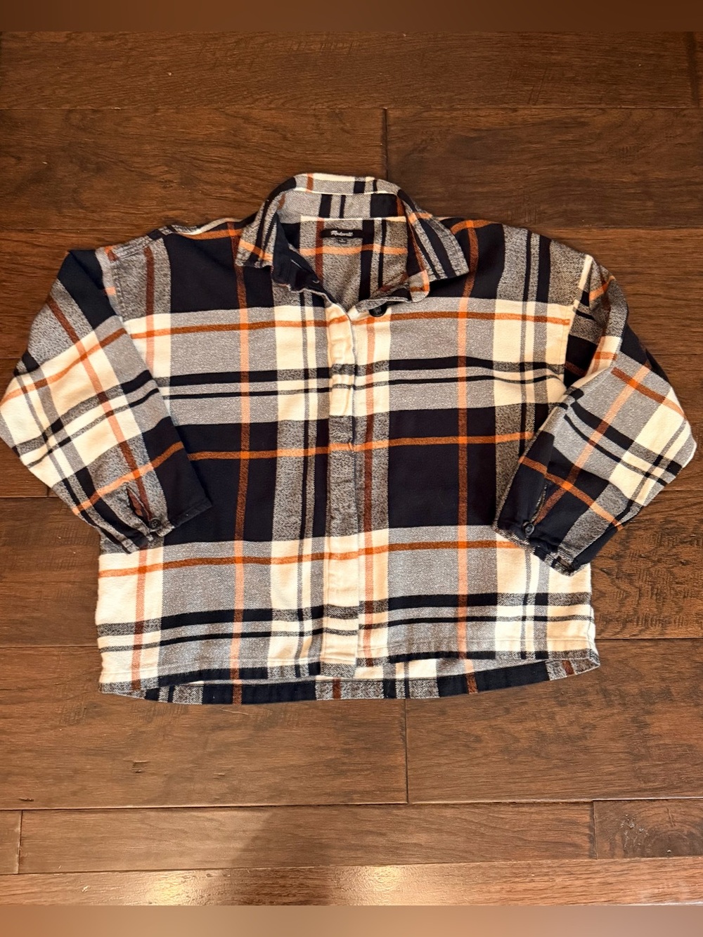 Madewell Women’s Plaid Button-Up Shirt - Black, Rust & Cream